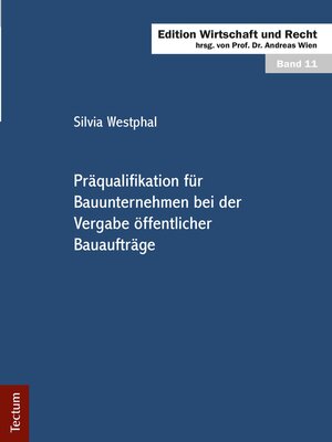 cover image of Präqualifikation für Bauunternehmen bei der Vergabe öffentlicher Bauaufträge